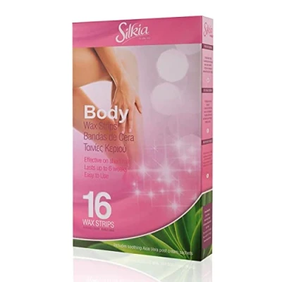 Abbildung von Silkia Körperwachsstreifen mit Aloe Vera Creme Sachets 16 Stück, SIL001
