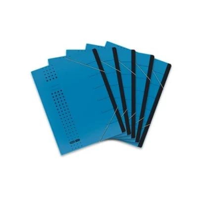 Abbildung von Elba Ordnungsmappe chic A4 aus Karton, 7 Fächer, blau, 5 Stück