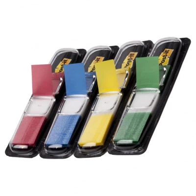 Abbildung von Index Tab Werbeset POST IT (683 4), PP, 11,9x43,2mm, 4+2x35 Karten, verschiedene Farben, GRATIS 2 Blöcke 1 PA