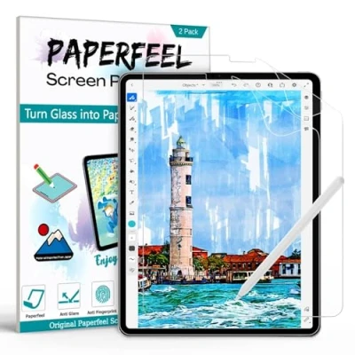 Abbildung von PAPERFEEL [2 Stück Schutzfolie für iPad Pro 12,9 Zoll Modell 2022/2021/ 2020/2018 (6./5./4./3. Generation), Matt Papier Folie zum Schreiben Zeichnen, Blendfreiem, Anti Fingerabdruck