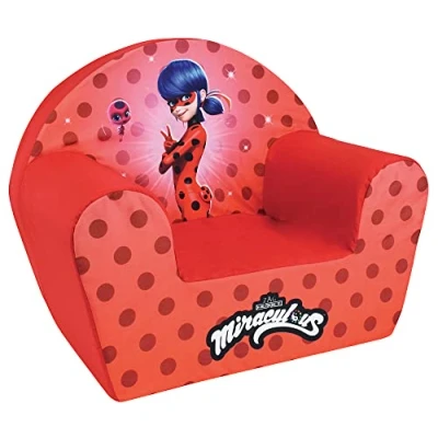 Abbildung von Fun House 713625 Miraculous Ladybug Clubsessel, Herkunft Frankreich, für Kinder, 52 x 33 42 cm, Rot, S
