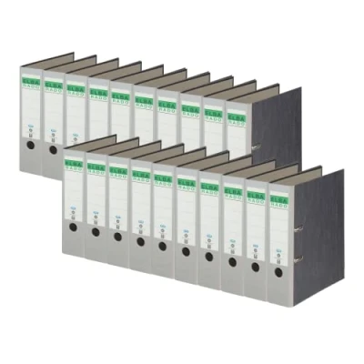 Abbildung von Elba Recycling Ordner A4, Rado Wolkenmarmor, 8 cm breit, grau, 20 Stück