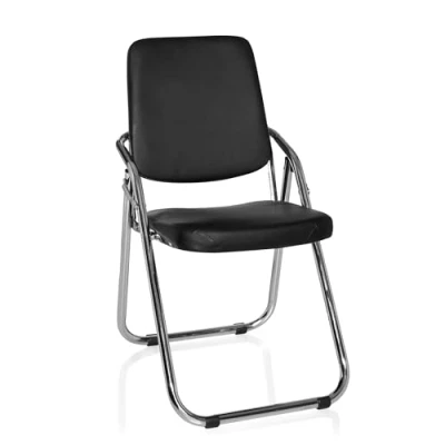 Abbildung von hjh OFFICE Klappstuhl ESTO Kunstleder, gepolstert, Faltstuhl Besucherstuhl Konferenzstuhl, Metall Gestell