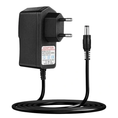 Abbildung von DC 12V 1A CCTV Kamera Netzteil EU Stecker (Schwarz)
