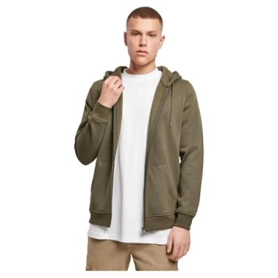 Abbildung von Build Your Brand Herren Heavy Zip Hoody Jacke, per pack Grün (Olive 00176), XXXX Large (Herstellergröße: 4XL)
