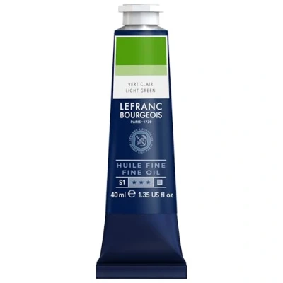 Abbildung von Lefranc Bourgeois 301782 Feine Ölfarbe in hervorragender Qualität,lichtecht mit gleichmäßige Konsistenz, 40ml Tube, ideal für Keilrahmen, Leinwand, Malkarton Mittelgrün