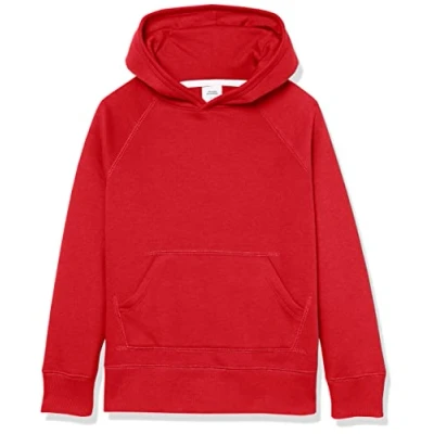 Abbildung von Amazon Essentials Mädchen Sweatshirtpullover mit Kapuze, Rot, 6 7 Jahre