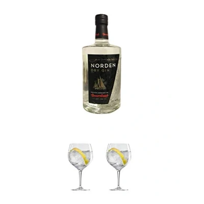 Abbildung von Norden DRY GIN Doornkaat 0,7 Liter + Ballon Bistro Cubata Glas 1 Stück