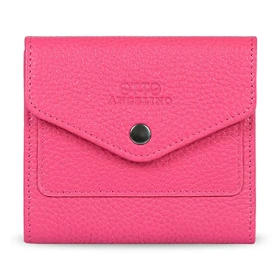 Abbildung von Otto Angelino Echtleder Geldbörse im Briefumschlag Design RFID Schutz Unisex, Rosa