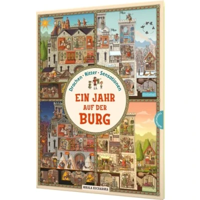 Abbildung von Ein Jahr auf der Burg: Drachen, Ritter, Sensationen! Wimmeliger Suchspaß für Kinder ab 4 Jahren