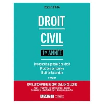 Abbildung von Droit civil 1re année: Introduction générale au des personnes de la famille
