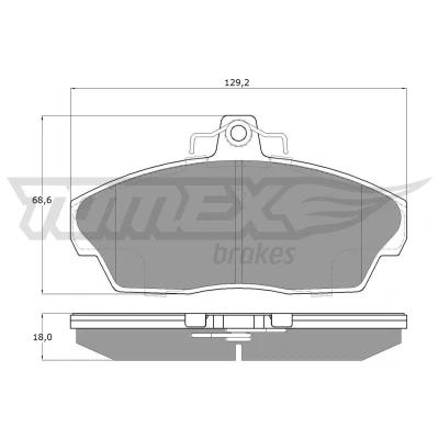 Abbildung von TOMEX brakes TX 15 40 Bremsbelagsatz Vorderachse LAND ROVER: Freelander I SUV, SUV Cabrio