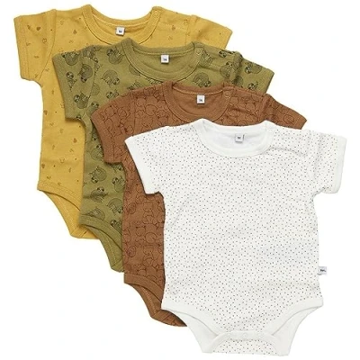 Abbildung von PIPPI Unisex Baby 4er Pack Body SS Kleinkind Unterwäsche Satz, Tinsel, 74