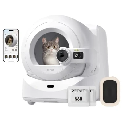 Abbildung von PETKIT Purobot Ultra Selbstreinigende Katzentoilette, Katzenklo Selbstreinigend mit 1080P HD Kamera,Intelligente Reinigung, Kapazität 70L, Überwachung der Gesundheit AI, Leise und Sicher