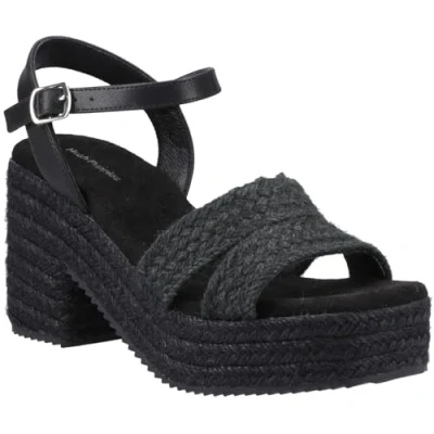 Abbildung von Hush Puppies Jamelia Espadrille Heel Damen Sandalen In Schwarz