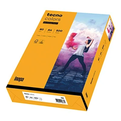 Abbildung von tecno Kopierpapier colors mittelorange DIN A4 80 g/qm 500 Blatt