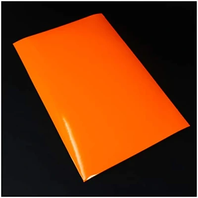 Abbildung von Din A4 Bogen Bastelfolie Selbstklebend Künstlerfolie Plotterfolie Plottfolie Folie Basteln (Neon Orange, 1 Bogen)