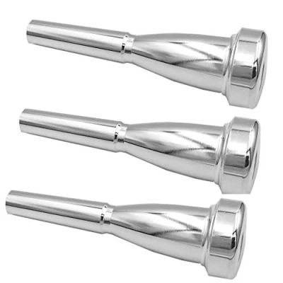 Abbildung von Missmore Packung mit 3 Silber Trompete Mundstück 3C 5C 7C Größe Instrument Zubehör für Bach