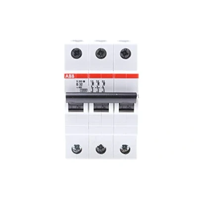 Abbildung von ABB S200M MCB Leitungsschutzschalter Typ B, 3 polig 32A 440V, Abschaltvermögen 10 kA System Pro M Compact