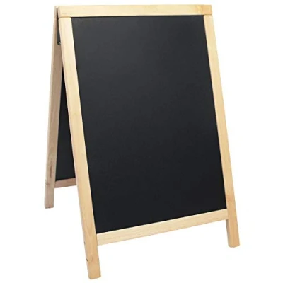 Abbildung von Securit SBD B 85 Kundenstopper DELUXE mit Kreideoberfläche, buche