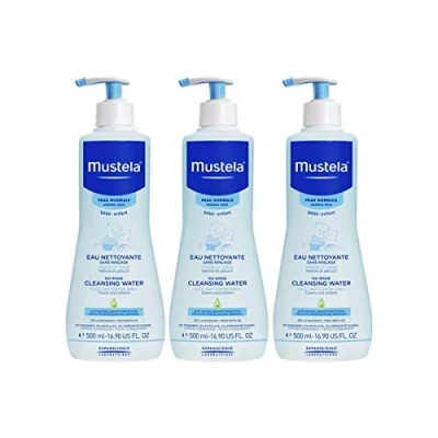 Abbildung von Mustela Reinigungswasser ohne Ausspülen, normale Haut, 3 x 500 ml