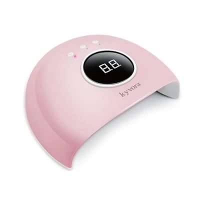 Abbildung von KYVORA 36W UV/LED Lampe zum Trocknen von semi permanenten Nagellacken und Gelen, Digitale Zeitanzeige, professionelle Qualität, Rosa
