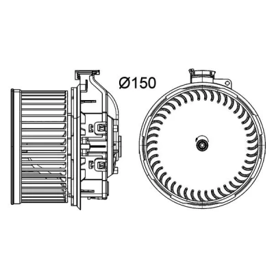 Abbildung von MAHLE ORIGINAL AB 259 000P Innenraumgebläse für Linkslenker SEAT: Mii