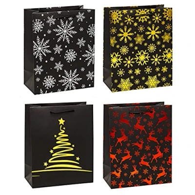 Abbildung von TSI Geschenktüten Weihnachten Premium, 12er Packung, Größe: Groß (HxBxT 32 x 26 13,5 cm), Art. Nr. 89310