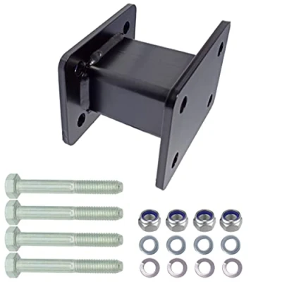 Abbildung von XIMPLIO Anhängerkupplung Verlängerung 75 mm Hakenverlängerung Adapter für AHK Anschraubplatte Flanschkugel 4 Loch 83x56 Lochabstand