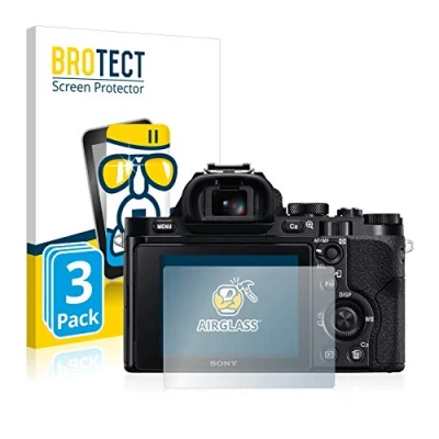 Abbildung von BROTECT Schutzglas für Sony Alpha 7 (ILCE 7) (3 Stück) Schutzfolie Panzer Folie Glas [Extrem Kratzfest 9H, Anti Fingerprint, Ultra Transparent]
