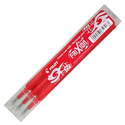 Abbildung von pilot 006658 refil 3 stk frixion erasable rot 0,7