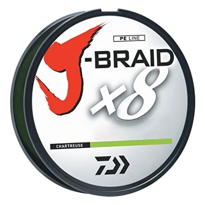Abbildung von Daiwa Unisex Erwachsene Braided LINE J BRAIDX8 geflochtene Schnur, Hellgrün, 20 lb