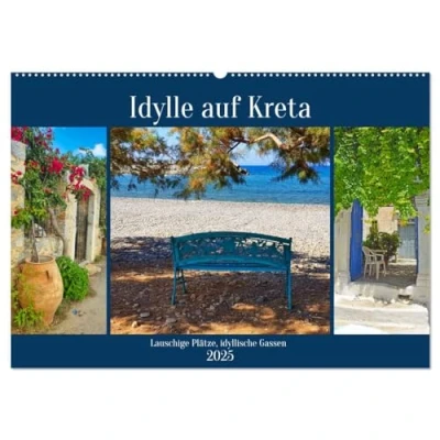 Abbildung von Idylle auf Kreta (Wandkalender 2025 DIN A2 quer), CALVENDO Monatskalender