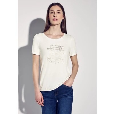 Abbildung von Street One Tshirt print, Damen, Größe: 34, Weiß