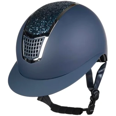 Abbildung von HKM Reithelm Glamour Shield Dunkelblau/Silber 53 55cm