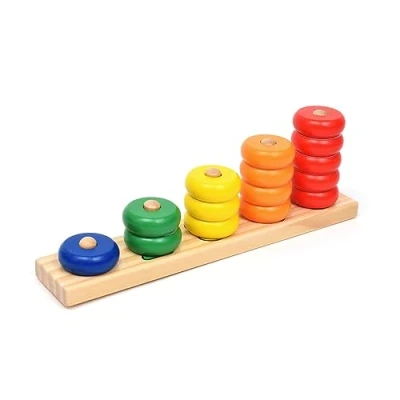 Abbildung von Goki 58941 Sortierspiel Lerne Zählen mit Ringen, S