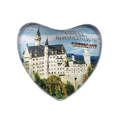 Abbildung von 3D Neuschwanstein Deutschland Kühlschrank Kühlschrankmagnet Kristallglas Magnet Tourist Travel Souvenir Collection Geschenk Magnetische Aufkleber Home Küche Dekoration