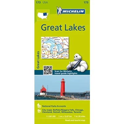 Abbildung von Michelin Great Lakes: Straßen und Tourismuskarte 1:1.267.200 (MICHELIN Zoomkarten)
