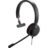 Abbildung von Jabra Evolve 20 SE Mono Headset Microsoft Teams zertifizierte Kopfhörer für VoIP Softphone mit passivem Noise Cancelling USB A Kabel Anrufsteuerung schwarz