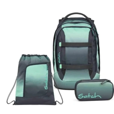 Abbildung von satch Pack Schulrucksack Set 3tlg. inkl. Schlamperbox und Sportbeutel (Gradient Mint)