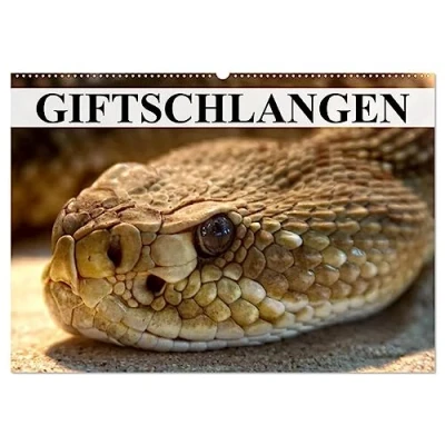 Abbildung von Giftschlangen (Wandkalender 2025 DIN A2 quer), CALVENDO Monatskalender