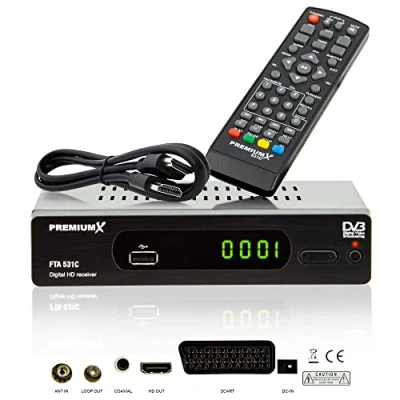 Abbildung von PremiumX FTA 531C Kabel Receiver DVB C FullHD TV Digital USB SCART HDMI
