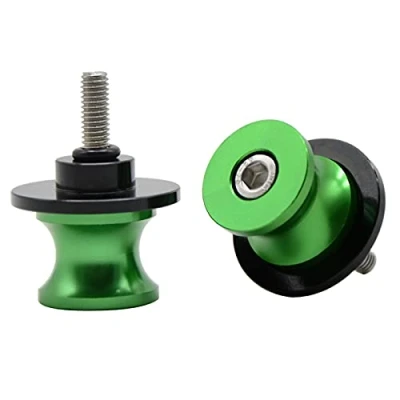 Abbildung von M8 CNC Aluminium Ständeraufnahme Bobbins Montageständer für Ninja 650 2017 2022 Grün