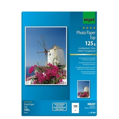 Abbildung von SIGEL Fotopapier Inkjet DIN A4 hochglänzend 125 g/m²