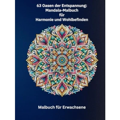 Abbildung von 63 Oasen der Entspannung: Mandala Malbuch für Harmonie und Wohlbefinden (Mandala Malbücher auf deutsch, Band 1)