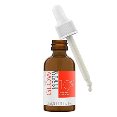 Abbildung von Catrice Glow Booster Serum, Gesichtsserum, Transparent, pflegend, hautglättend, aufhellend, für trockene Haut, vegan, ölfrei, ohne Alkohol, Parabene, 1er Pack (30ml)
