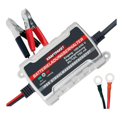 Abbildung von Dino KRAFTPAKET Vollautomatisches Batterie Erhaltungsladegerät Autobatterie Ladegerät (Ladeüberwachung, Ladungserhaltung)