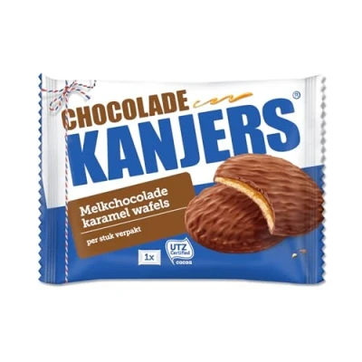 Abbildung von Kanjers Karamellwaffeln mit Schokoladenglasur 24 stück