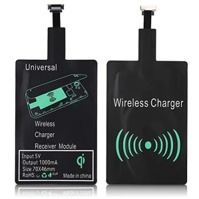 Abbildung von ciciglow Drahtloser Ladeempfänger, Für IOS Schnittstelle, Micro USB, Typ C (optional) Ladeempfänger 500 1000 MA &gt;70% Umwandlungsrate Qi Empfänger(Mikro USB)