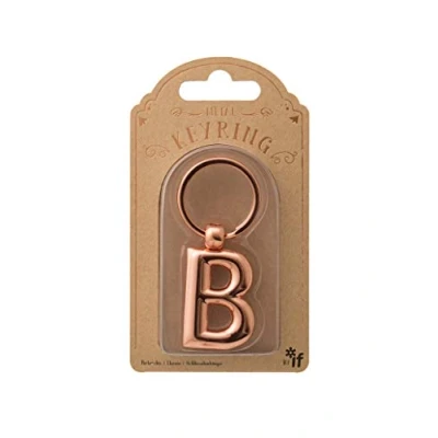 Abbildung von IF Metall Buchstaben Schlüsselanhänger, personalisierbar, Rotgold B